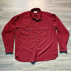 *Vintage L.L. Bean Men's Flannel Button Up Shirt - Red